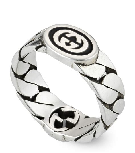 gucci silver orange ring|gucci sterling silver rings.